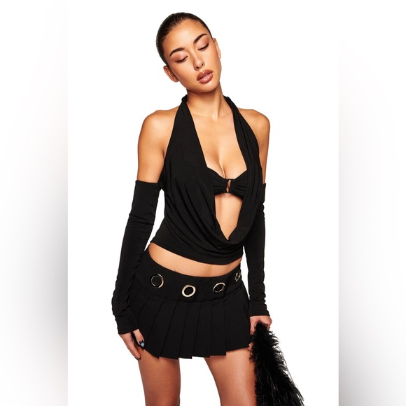 I.AM.GIA Tops - New I.AM.GIA Drew black low cut halter size XS